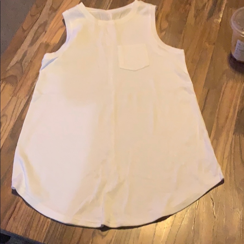 white tank top